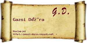 Gazsi Dóra névjegykártya