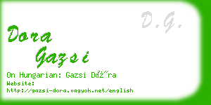 dora gazsi business card